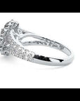 Inel de Logodnă Floral din Aur 14k cu Moissanite Halo Etern Pavé de 2.51 ct