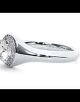Inel de Logodnă Retro din Aur 14k cu Diamante Naturale Brilliant Halo de 0.54 ct