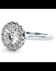 Inel de Logodnă din Aur 14k cu Moissanite Brilliant Rotund Halo de 1.04 ct
