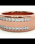Verighetă Solène din Aur 14k Cu Două Rânduri De Moissanite de 0.46 ct