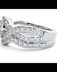 Inel Promesse d'Or din Aur 14k cu Moissanite Pavè de 1.36 ct