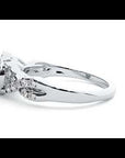 Inel de Logodnă din Aur 14k cu Diamante Naturale Pavé în Spirală Eternă de 0.96 ct