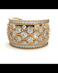 Inel Regal Vintage din Aur 14k cu Diamante Create în Laborator de 1.73 ct