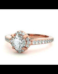 Inel de Logodnă Chateau din Aur 14k cu Diamante Naturale Halo Pavé de 1.54 ct