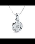 Lanț cu Pandantiv Rotund Brilliant Halo, Moissanite de 2.34 ct