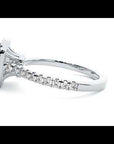 Inel Tăietură Smarald si Cadru Halo din Aur 14k cu Diamante Naturale de 1.48 ct