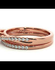 Inel de Logodnă Charme de Rose cu Diamante Naturale Pavè de 0.72 ct
