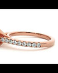 Inel de Logodnă din Aur 14k cu Diamante Naturale Solitaire Etern Pavé de 1.36 ct