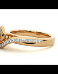 Inel de Logodnă din Aur 14k cu Moissanite Pavé în Spirală Eternă de 0.61 ct