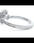 Inel de Logodnă din Aur 14k cu Diamante Create în Laborator Brilliant Halo Pavé de 1.20 ct