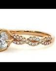 Inel De Logodnă Côte d'Azur Pavé din Aur 14k cu Moissanite de 0.75 ct