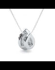 Lanț cu Pandantiv Moissanite Pară Fațetată de 0.79 ct