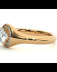 Inel de Logodnă Retro din Aur 14k cu Diamante Naturale Brilliant Halo de 0.54 ct