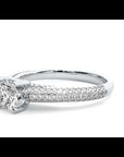 Inel De Logodnă Splendide Pavé din Aur 14k cu Moissanite de 0.98 ct