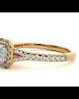 Inel de Logodnă Retro Pavé cu Diamante Naturale de 0.46 ct