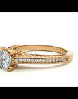 Inel De Logodnă Perle d’Eau Pavé cu Diamante Naturale de 0.83 ct