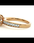 Inel de Logodnă La Fleur Pavé din Aur 14k cu Diamante Create în Laborator de 1.15 ct