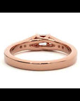 Inel de Logodnă Pavé din Aur 14k cu Diamante Create în Laborator Princess de 0.57 ct