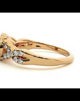 Inel de Logodnă din Aur 14k cu Moissanite Pavé în Spirală Eternă de 0.96 ct