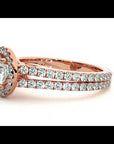 Inel de Logodnă cu Moissanite Halo Etern Pavé de 1.13 ct
