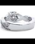 Inel de Logodnă din Aur 14k cu Moissanite Pavé în Spirală Eternă de 0.90 ct