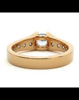 Inel Retro Solitaire Pavé din Aur 14k cu Moissanite de 0.81 ct.