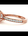 Inel Tăietură Princess Si Cadru Halo din Aur 14k cu Diamante Create în Laborator de 1.47 ct
