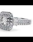 Inel de Logodnă Vintage Pavé Halo cu Diamante Naturale de 0.74 ct