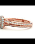 Inel de Logodnă Amalfi Pavé din Aur 14k cu Moissanite de 1.02 ct