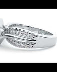 Inel de Logodnă din Aur 14k cu Diamante Naturale Halo Împletit Etern Pavé de 1.32 ct