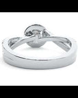 Inel de Logodnă din Aur 14k cu Moissanite Pavé în Formă De Spirală de 0.98 ct