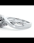 Inel de Logodnă din Aur 14k cu Diamante Create în Laborator Împletit Etern Pavé de 1.29 ct