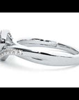 Inel de Logodnă din Aur 14k cu Diamante Naturale Pavé în Spirală Eternă de 0.53 ct