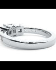 Inel de Logodnă din Aur 14k Trei Moissanite Pavè de 1.28 ct