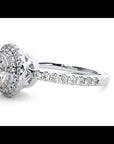 Inel de Logodnă Morgana din Aur 14k cu Diamante Create în Laborator Halo Pavé de 0.96 ct