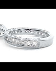Inel de Logodnă din Aur 14k cu Diamante Naturale Solitaire Etern Pavé de 0.96 ct