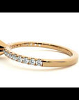Inel de Logodnă din Aur 14k cu Moissanite Solitaire Etern Pavé de 0.50 ct