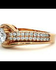 Inel de Logodnă cu Diamante Naturale Tăietură Rotund Brilliant de 0.74 ct