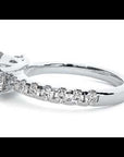 Inel de Logodnă din Aur 14k cu Trei Moissanite Pavè de 2.34 ct