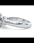 Inel de Logodnă din Aur 14k cu Diamante Create în Laborator Halo Duo Etern de 1.00 ct
