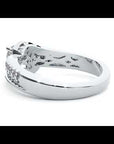 Inel De Logodnă Murmure d'Eau cu Diamante Create în Laborator Pavé de 0.75 ct