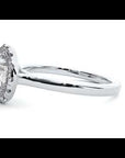 Inel de Logodnă cu Diamante Create în Laborator Brilliant Rotund Halo de 1.04 ct