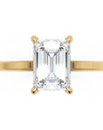 Inel de Logodnă Rachelle din Aur 18k cu Diamant Creat în Laborator Emerald de 1.02 ct din 18k Aur Galben - Castelo.ro