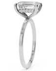 Inel de Logodnă Rachelle din Aur 14k cu Diamant Natural Emerald de 2 ct din 14k Aur Alb - Castelo.ro
