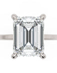 Inel de Logodnă Rachelle din Aur 18k cu Diamant Natural Emerald de 3 ct din Platina - Castelo.ro