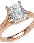 Inel de Logodnă Belgravia din Aur 14k cu Diamant Creat în Laborator Emerald de 1.5 ct din 14k Aur Roz - Castelo.ro