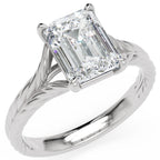 Inel de Logodnă Belgravia din Aur 18k cu Diamant Creat în Laborator Emerald de 1.5 ct din Platina - Castelo.ro