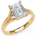 Inel de Logodnă Belgravia din Aur 18k cu Diamant Creat în Laborator Emerald de 1.5 ct din 18k Aur Galben - Castelo.ro