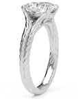 Inel de Logodnă Belgravia din Aur 18k cu Moissanite Oval de 1.5 ct din Platina - Castelo.ro
