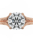 Inel de Logodnă Belgravia din Aur 18k cu Diamant Natural Round de 1.5 ct din 18k Aur Roz - Castelo.ro